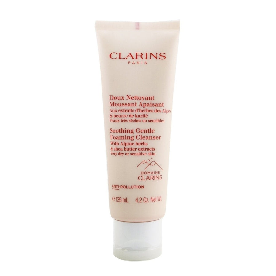 Clarins Soothing Gentle Foaming Cleanser with Alpine Herbs and Shea Butter Extracts - Very Dry or Sensitive Skin Image 1