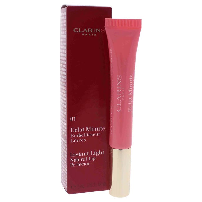 Clarins Instant Light Natural Lip Perfector - 01 Rose Shimmer by Clarins for Women - 0.35 oz Lip Gloss Image 1