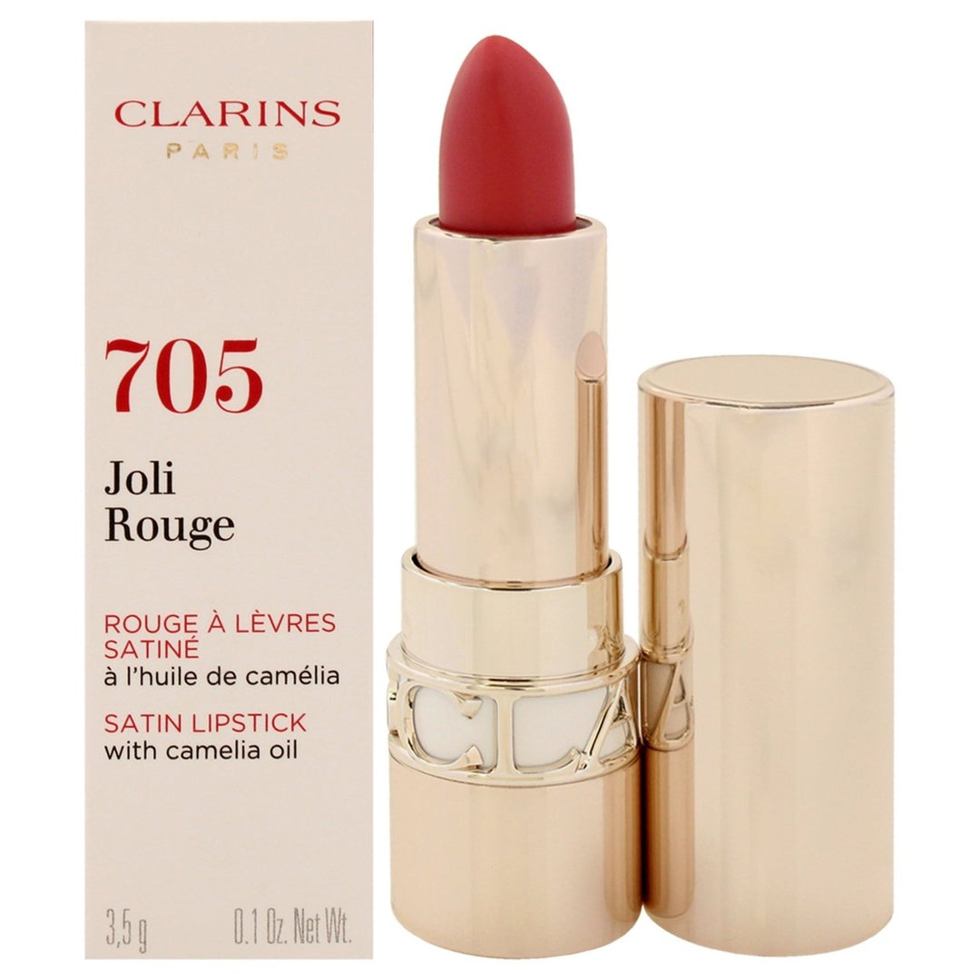 Clarins Joli Rouge Satin Lipstick - 705 Soft Berry by Clarins for Women - 0.1 oz Lipstick Image 1