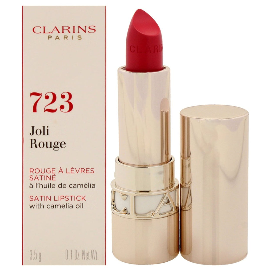 Clarins Joli Rouge Satin Lipstick - 723 Raspberry by Clarins for Women - 0.1 oz Lipstick Image 1