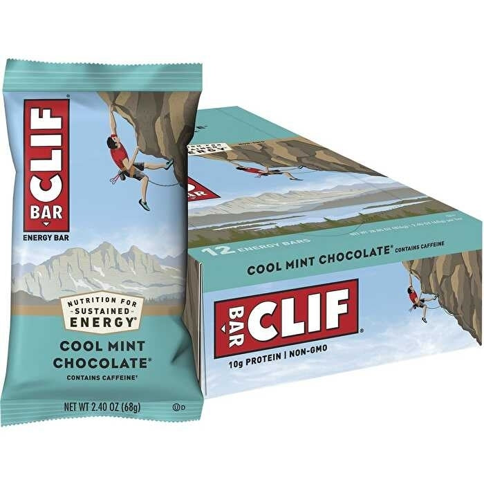 Clif Energy Bar Cool Mint Choc 49mg Caffeine 12x68g Image 1