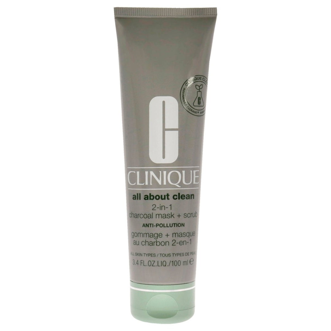 Clinique All About Clean 2-In-1 Charcoal Mask Plus Scrub by Clinique for Women - 3.4 oz Scrub Image 1