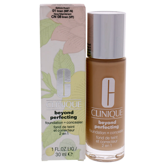 Clinique Beyond Perfecting Foundation Plus Concealer - 08 Linen by Clinique for Women - 1 oz Makeup Image 1