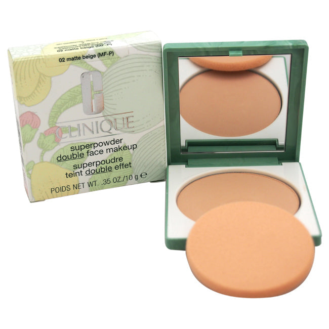 Clinique Superpowder Double Face Makeup - 02 Matte Beige (MF-P)-Dry Combination by Clinique for Women - 0.35 oz Powder Image 1