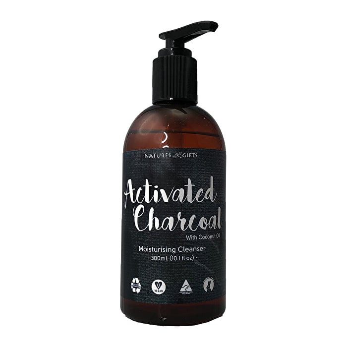 Clover Fields Natures Gifts Activated Charcoal with Coconut Oil Moisturising Cleanser 300ml Image 1