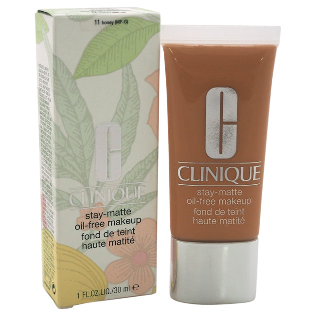 Clinique Stay-Matte Oil-Free Makeup - 11 Honey (MF-G) - Dry Combination To Oily by Clinique for Women - 1 oz Makeup Image 1