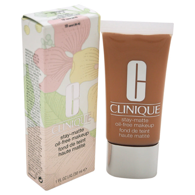 Clinique Stay-Matte Oil-Free Makeup - 19 Sand (M-N) - Dry Combination To Oily by Clinique for Women - 1 oz Makeup Image 1