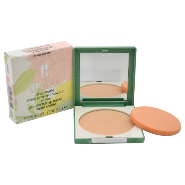 Clinique Stay-Matte Sheer Pressed Powder - 01 Stay Buff (VF) - Dry Combination To Oily by Clinique for Women - 0.27 oz Image 1