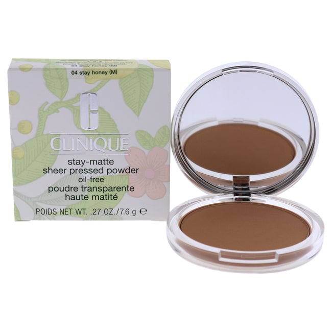 Clinique Stay-Matte Sheer Pressed Powder - 04 Stay Honey M - Dry Combination To Oily by Clinique for Women - 0.27 oz Image 1