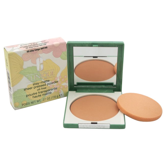 Clinique Stay-Matte Sheer Pressed Powder - 03 Stay Beige MF-M by Clinique for Women - 0.27 oz Powder Image 1