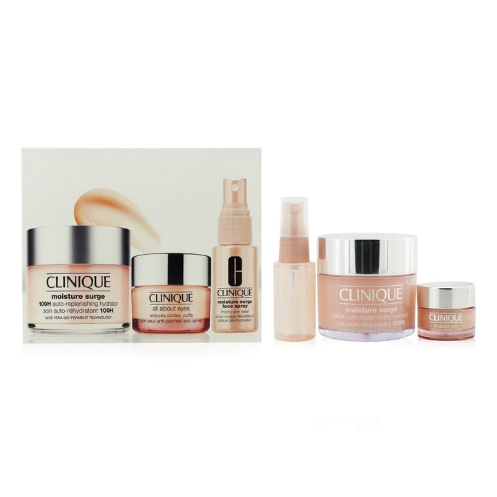 Clinique Moisture Surge Set: Moisture Surge 100H 125ml+ All About Eyes 15ml+ Moisture Surge Face Spray Thirsty Skin Image 2