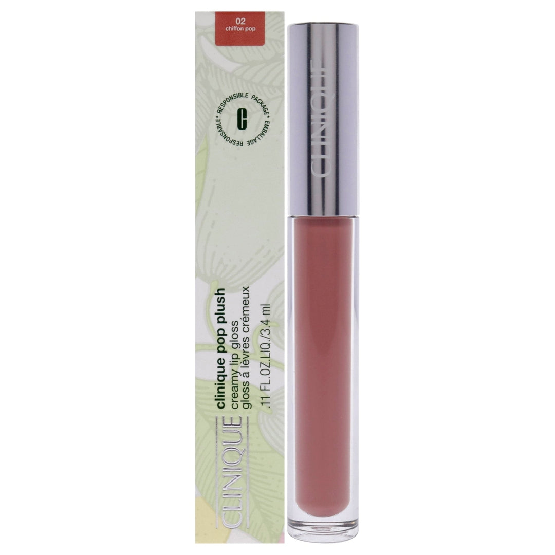 Clinique Pop Plush Creamy Lip Gloss - 02 Chiffon Pop by Clinique for Women - 0.11 oz Lip Gloss Image 1