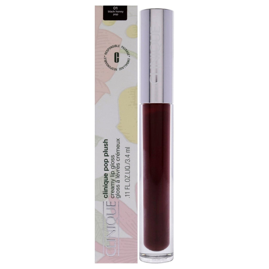 Clinique Pop Plush Creamy Lip Gloss - 01 Black Honey Pop by Clinique for Women - 0.11 oz Lip Gloss Image 1