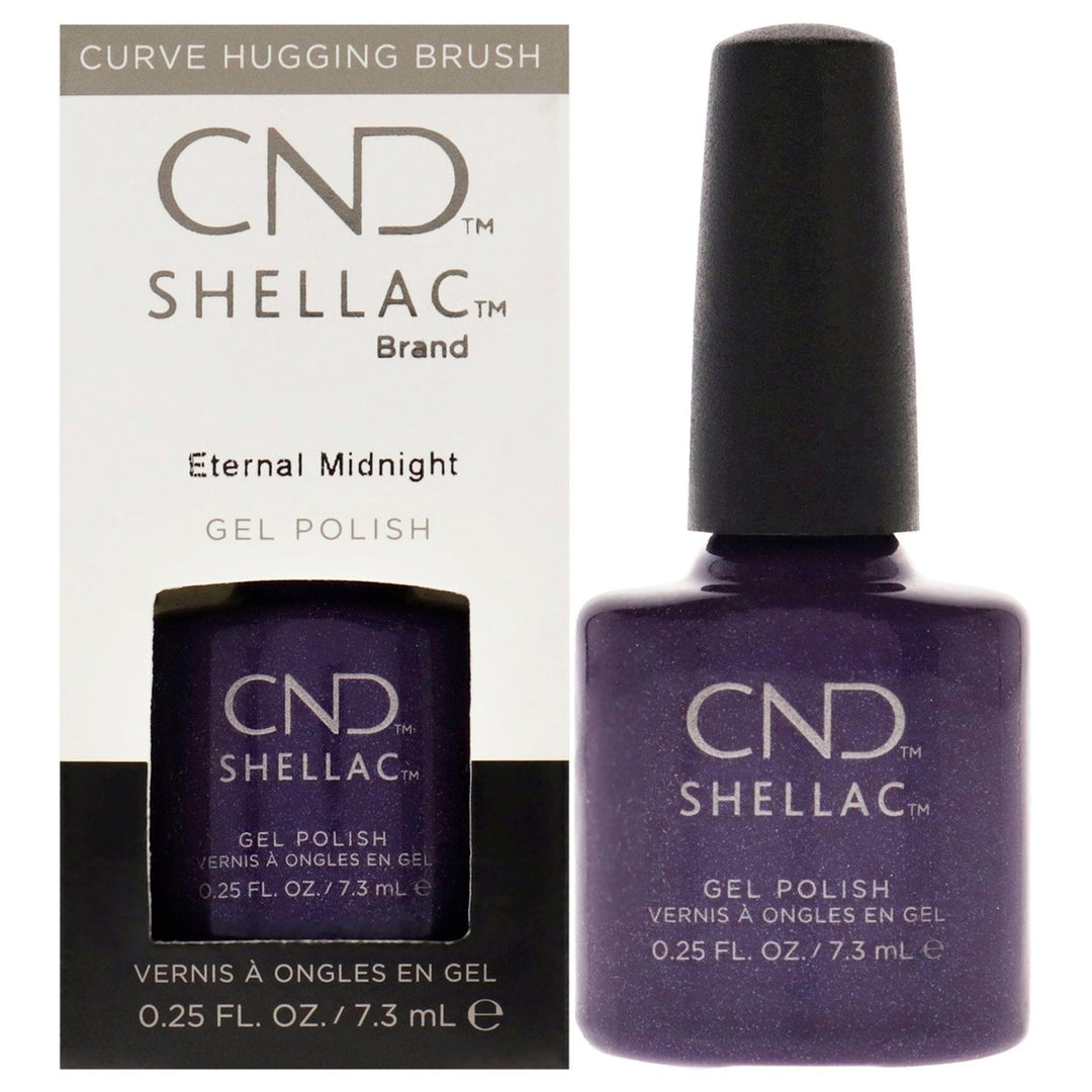 CND Shellac Nail Color - Eternal Midnight by CND for Women - 0.25 oz Nail Polish Image 1