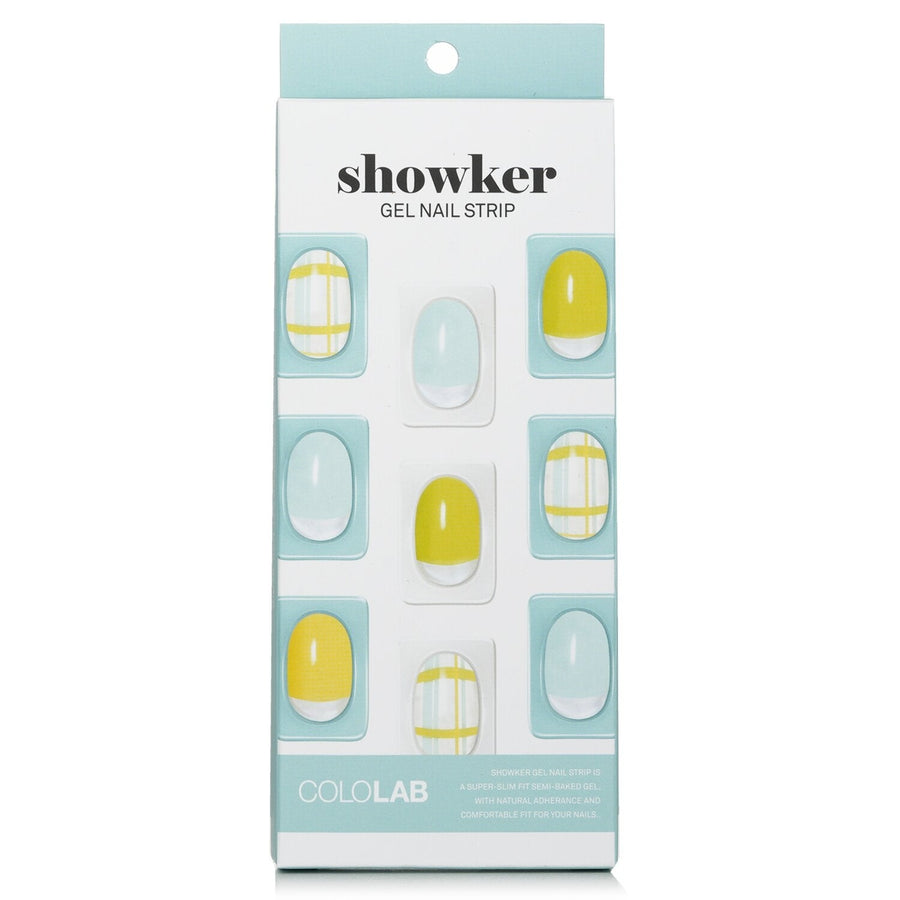 Cololab Showker Gel Nail Strip CSA611 Pastel Check 1pcs Image 1