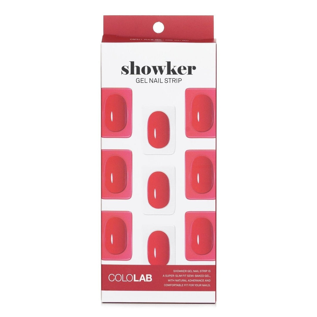 Cololab Showker Gel Nail Strip CSA611 Pastel Check 1pcs Image 9