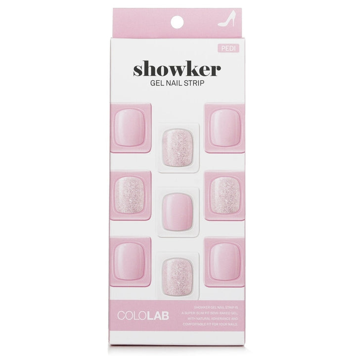 Cololab Showker Gel Nail Strip CSA611 Pastel Check 1pcs Image 10