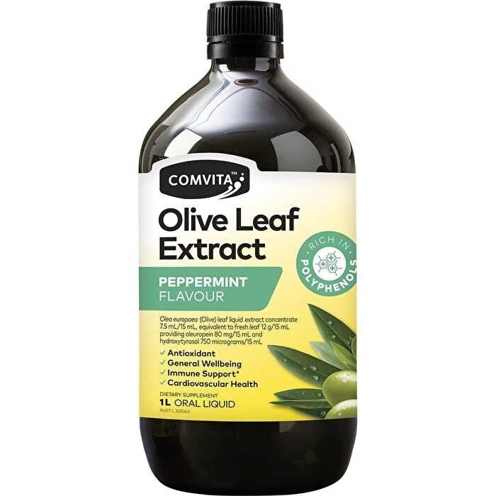 Comvita Olive Leaf Extract Peppermint 1000ml Image 1