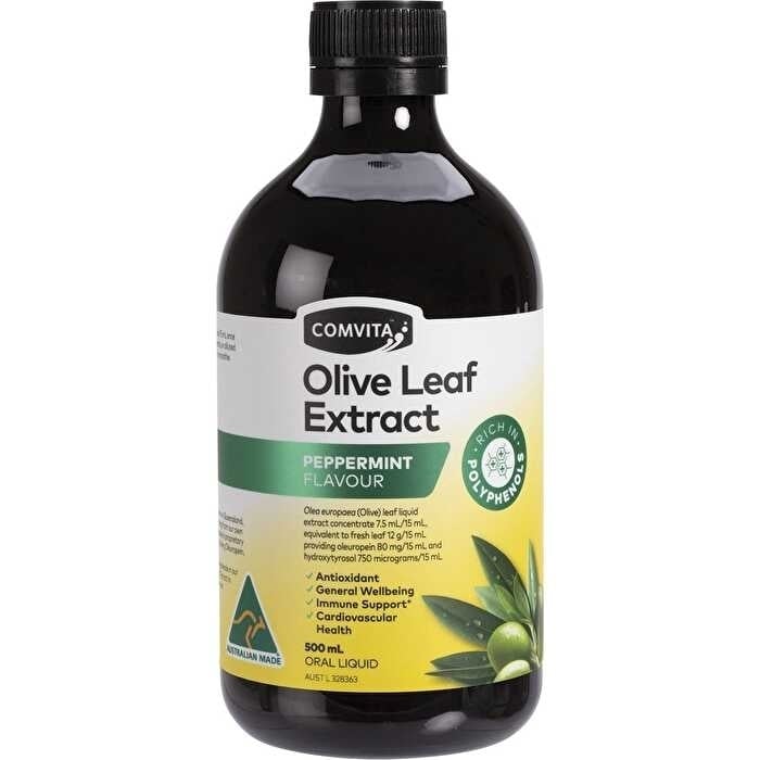 Comvita Olive Leaf Extract Peppermint 500ml Image 1