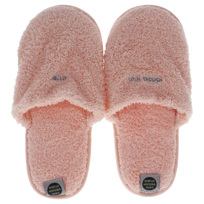 Cool Enough Studio The Towel Slippers Pink - Medium by Cool Enough Studio for Unisex - 1 Pair Slippers Image 1