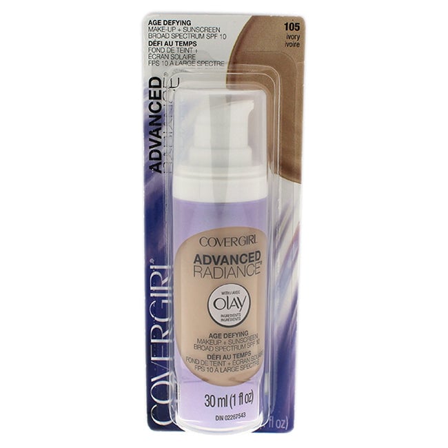 CoverGirl Advanced Radiance Age-Defying SPF 10 Foundation - 105 Ivory by CoverGirl for Women - 1 oz Foundation Image 1