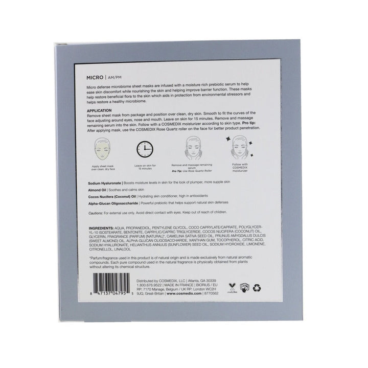 CosMedix Micro Defense Microbiome Sheet Mask 5sheets Image 3