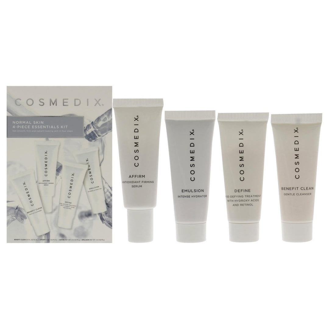 CosMedix Normal Skin Essentials Kit by Cosmedix for Unisex - 4 Pc 0.5oz Benefit Clean 0.5oz Affirm 0.5oz Define 0.5oz Image 1