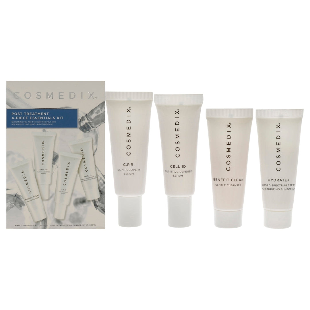 CosMedix Post Treatment Essentials Kit by Cosmedix for Unisex - 4 Pc 0.5oz Benefit Clean 0.5oz Cell ID 0.5oz C.P.R. Image 1