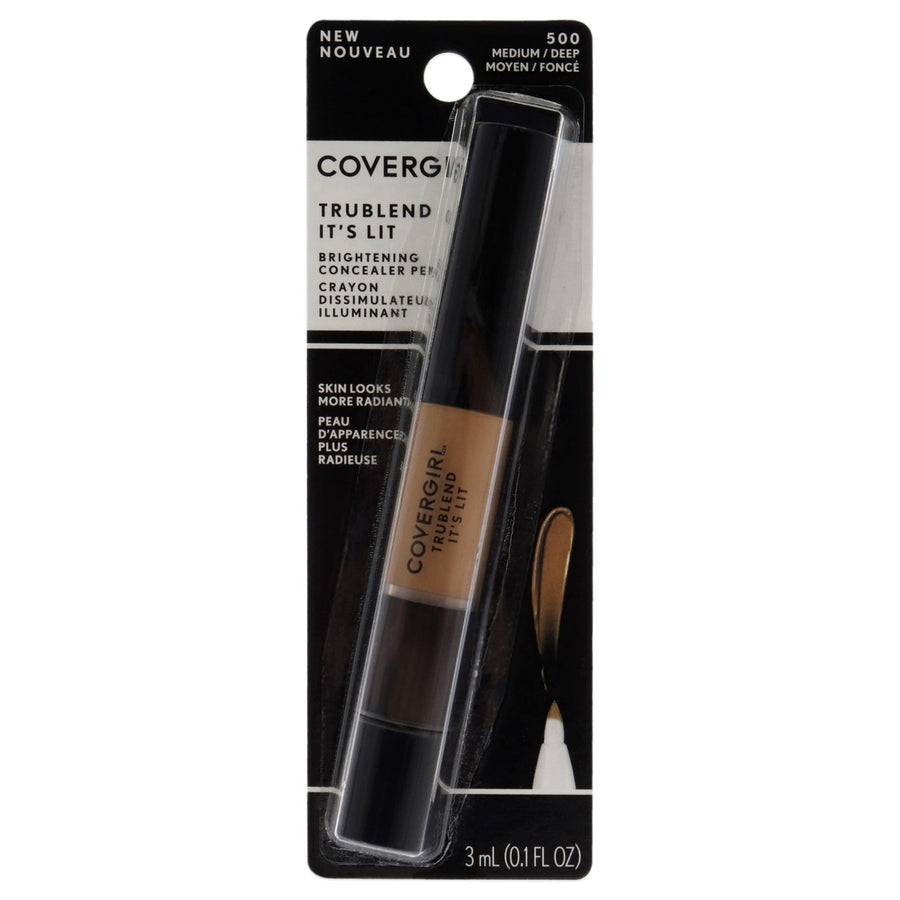 Covergirl TruBlend Its Lit Brightening Concealer Pen - 500 Medium-Deep by CoverGirl for Women - 0.1 oz Concealer Image 1