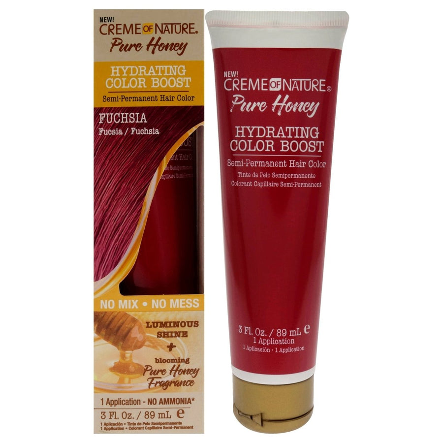 Creme of Nature Pure Honey Hydrating Color Boost Semi-Permanent Hair Color - Fuchsia by Creme of Nature for Unisex - 3 Image 1