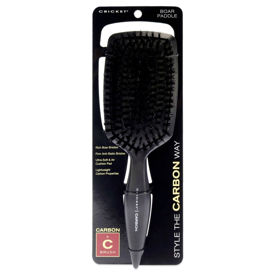 Cricket Carbon Boar Paddle Brush by Cricket for Unisex - 1 Pc Hair Brush Image 1