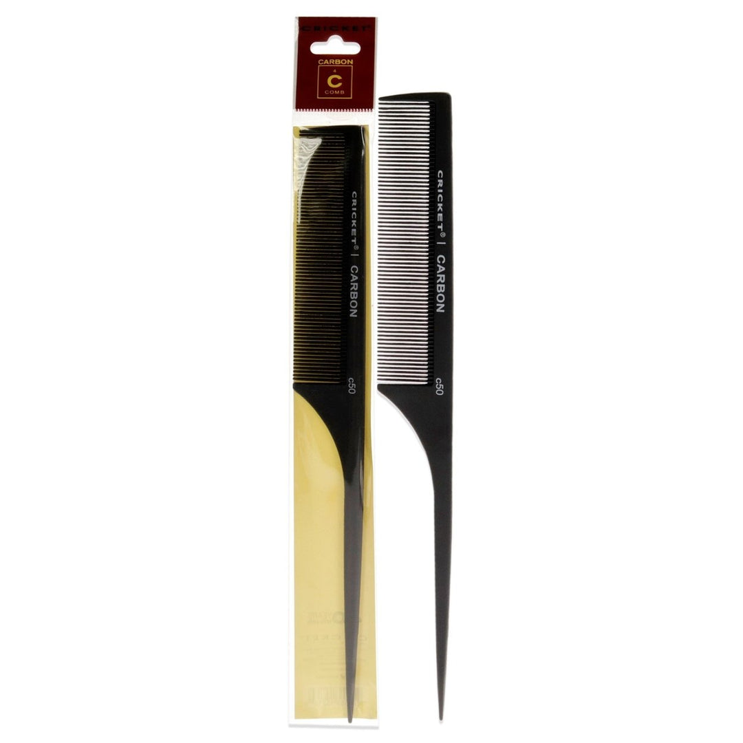 Cricket Carbon Comb Fine Toothed Rattail - C50 by Cricket for Unisex - 1 Pc Comb Image 1