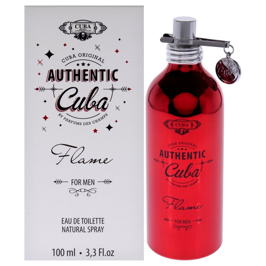 Cuba Cuba Authentic Flame by Cuba for Men - 3.3 oz EDT Spray Image 1