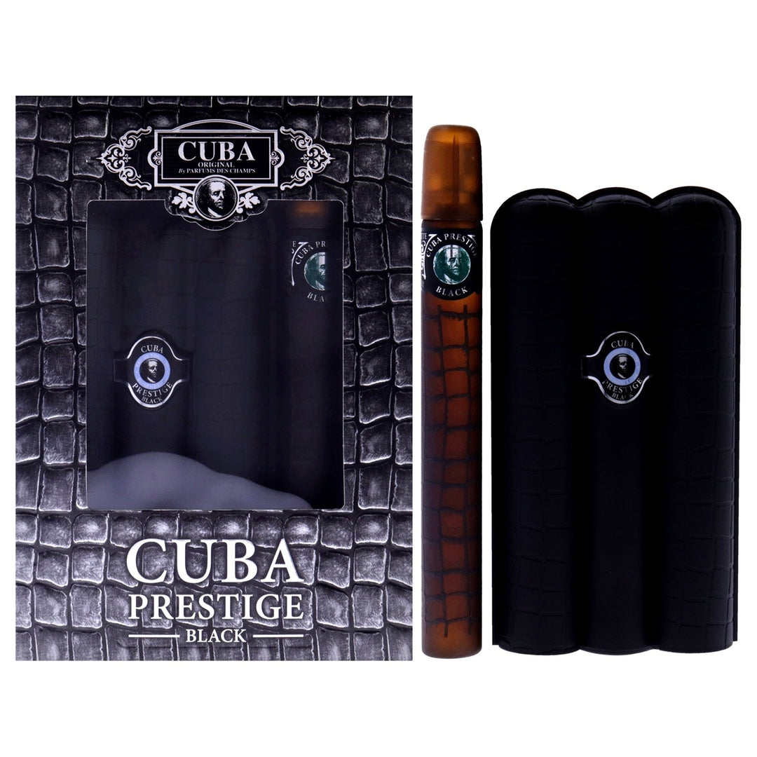 Cuba Cuba Prestige Black by Cuba for Men - 2 Pc Gift Set 3oz EDT Spray 1.17oz EDT Spray Image 1