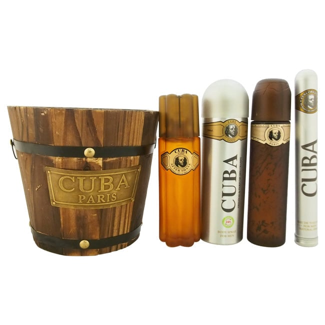 Cuba Cuba Gold by Cuba for Men - 5 Pc Gift Set 3.4oz EDT Spray 6.7oz Deodorant Spray 3.3oz After Shave 1.17oz EDT Spray Image 1