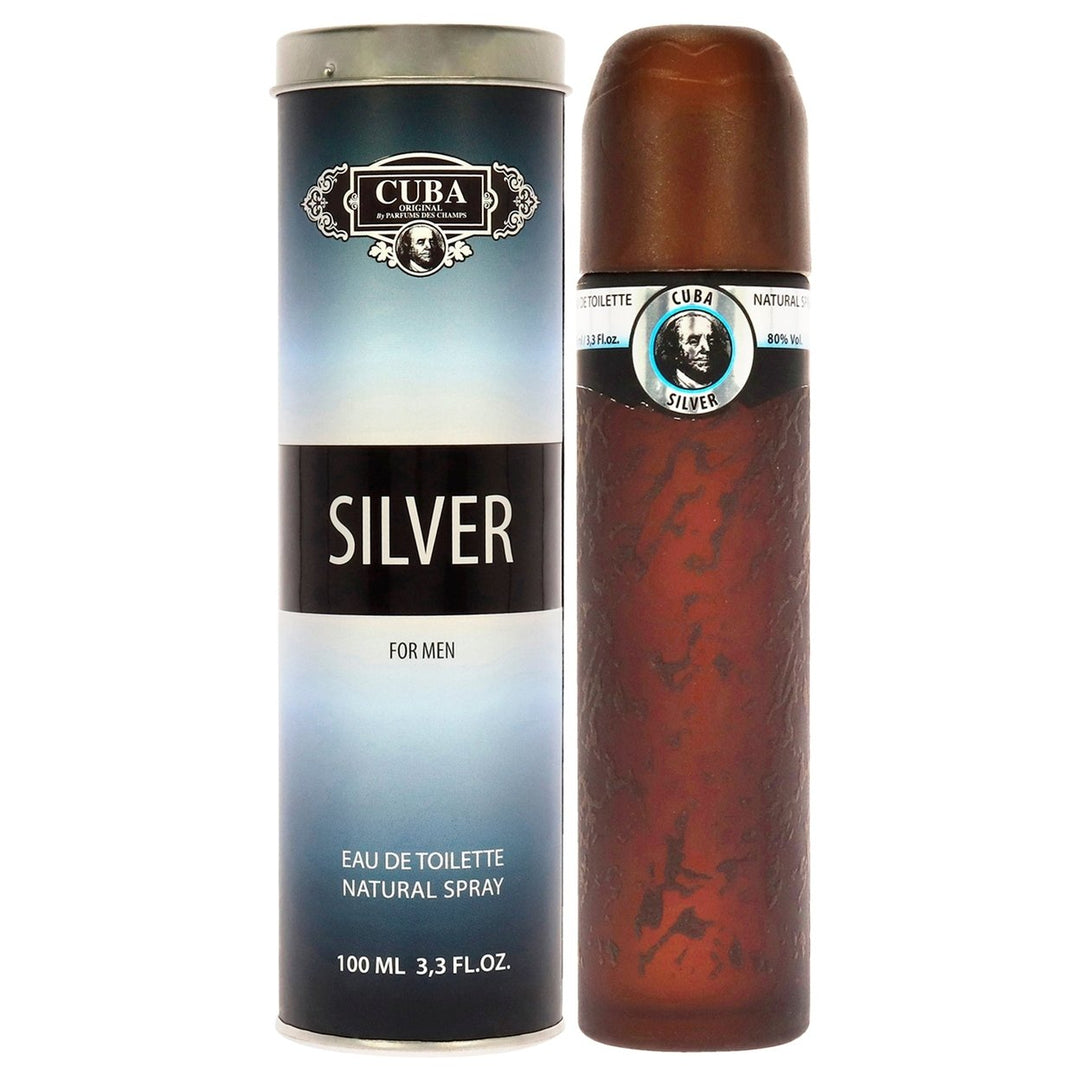 Cuba Cuba Silver by Cuba for Men - 3.3 oz EDT Spray Image 1