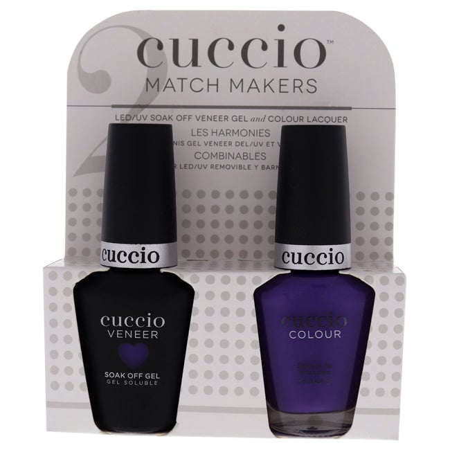 Cuccio Match Makers Set - Water You Doing by Cuccio for Women - 2 Pc 0.44oz Veneer Soak Of Gel Nail Polish 0.43oz Colour Image 1