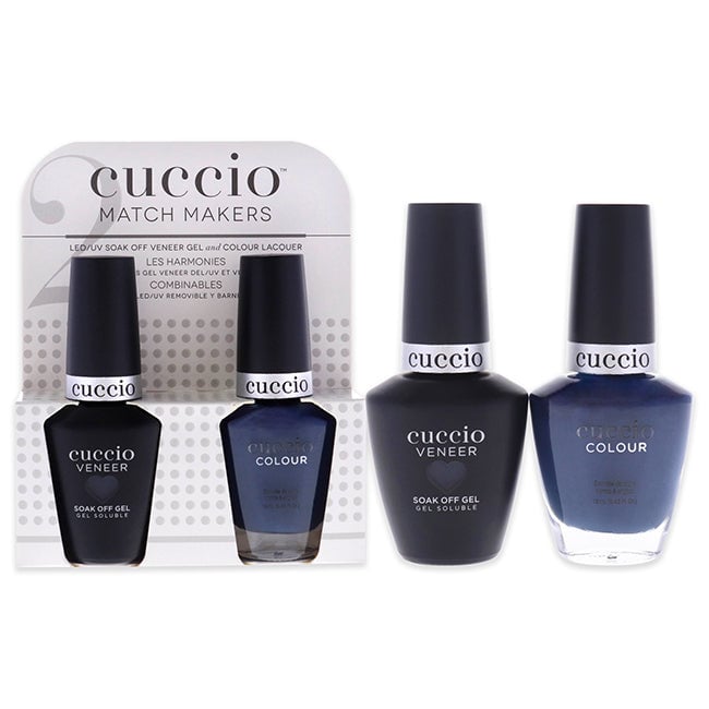 Cuccio Match Makers Set - Wild Knights by Cuccio for Women - 2 Pc 0.44oz Veneer Soak Of Gel Nail Polish 0.43oz Colour Image 1