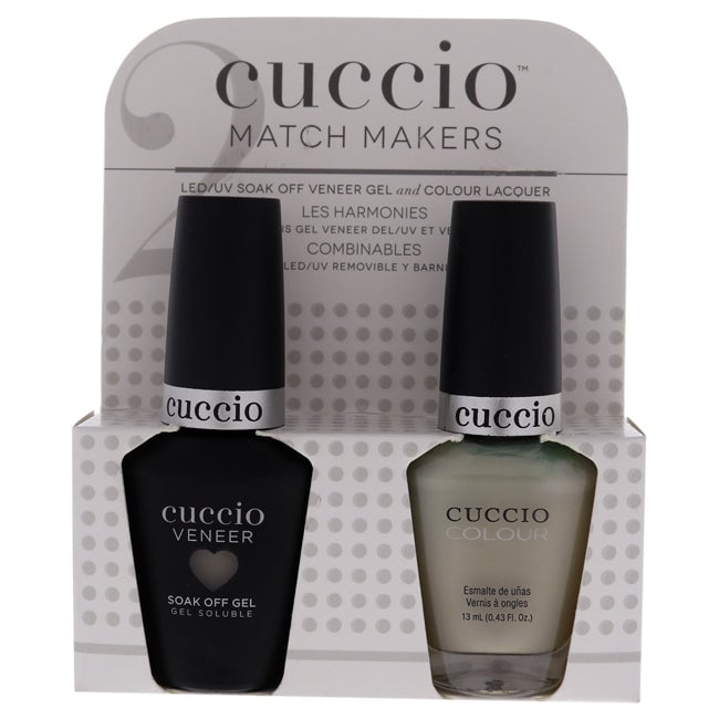 Cuccio Match Makers Set - Hair Toss by Cuccio for Women - 2 Pc 0.44oz Veneer Soak Of Gel Nail Polish 0.43oz Colour Nail Image 1