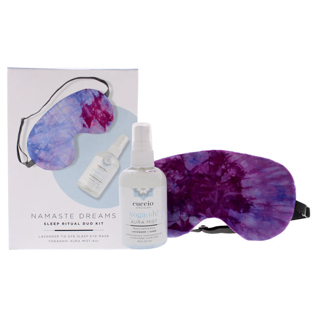 Cuccio Namaste Dreams Duo Kit by Cuccio for Unisex - 2 Pc 4oz Yogahhh Aura Mist 1 Pc Lavender Tie Dye Sleep Eye Mask Image 1