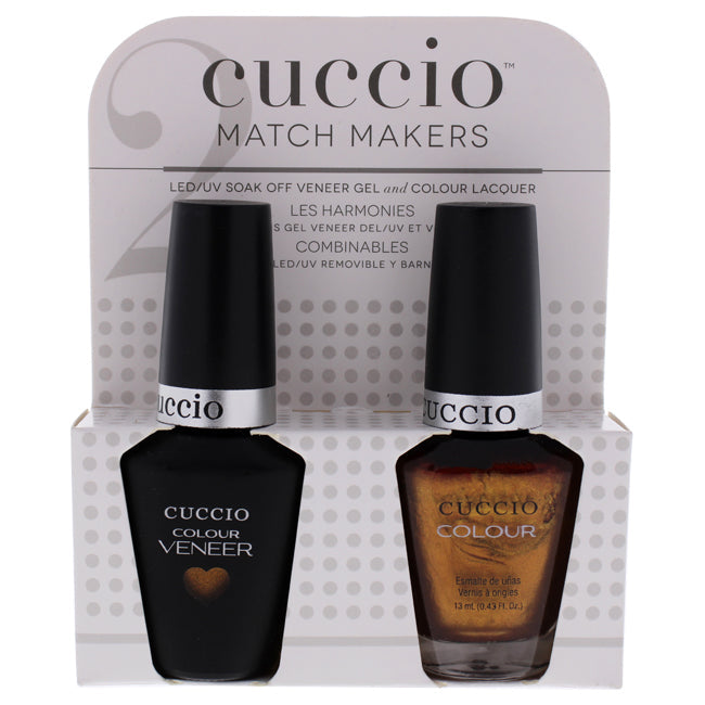 Cuccio Match Makers Set - Never Can Say Mumbai by Cuccio for Women - 2 Pc 0.44oz Veneer Soak Of Gel Nail Polish 0.43oz Image 1