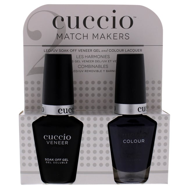 Cuccio Match Makers Set - Quilty As Charged by Cuccio for Women - 2 Pc 0.44oz Veneer Soak Of Gel Nail Polish 0.43oz Image 1