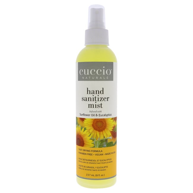 Cuccio Hand Sanitizer Mist - Sunflower Oil and Eucalyptus by Cuccio for Unisex - 8 oz Hand Sanitizer Image 1