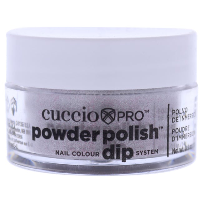 Cuccio Pro Powder Polish Nail Colour Dip System - Silver With Baby Pink Glitter by Cuccio for Women - 0.5 oz Nail Powder Image 1