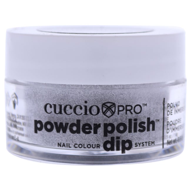 Cuccio Pro Powder Polish Nail Colour Dip System - Silver with Silver Glitter by Cuccio for Women - 0.5 oz Nail Powder Image 1