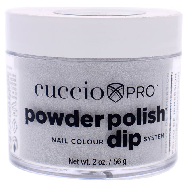 Cuccio Pro Powder Polish Nail Colour Dip System - Silver with Silver Glitter by Cuccio for Women - 1.6 oz Nail Powder Image 1