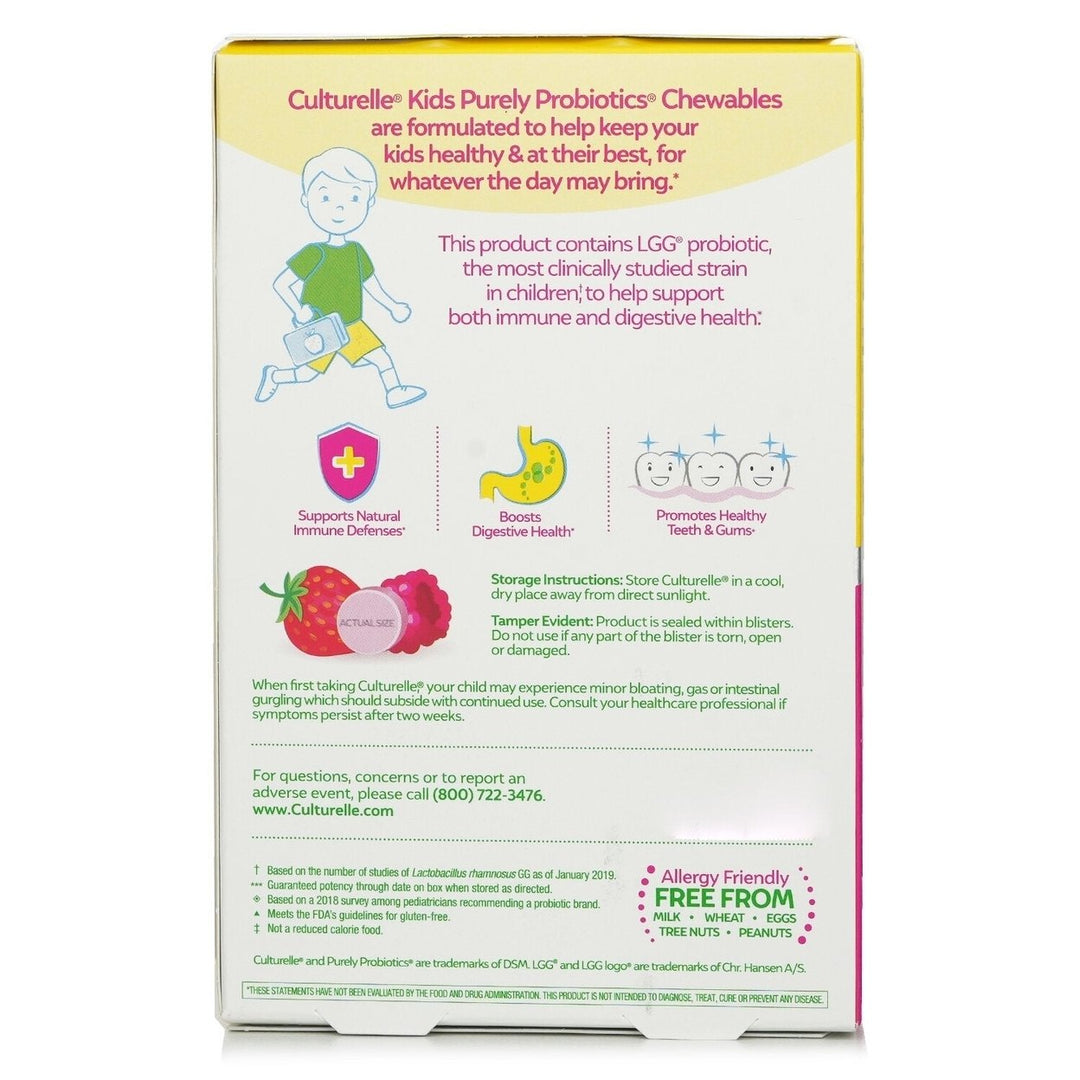 Culturelle Culturelle Kids Chewables Daily Probiotic Formula - 30 Tablets 30pcs/box Image 3