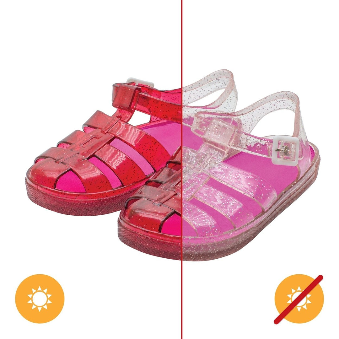 DelSol Gladiator Girl Jellies Sandal - 4 Pink by DelSol for Kids - 1 Pair Sandals Image 1