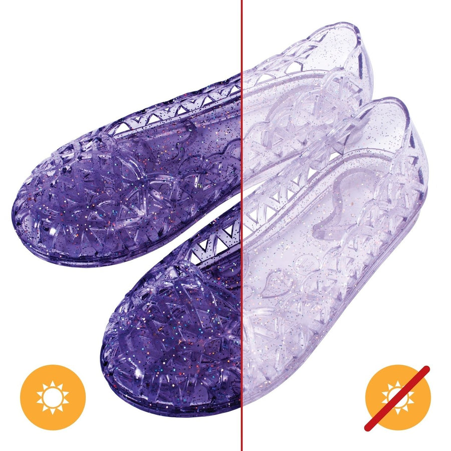 DelSol Heart Sole Girl Jellies Shoes - 10 Purple by DelSol for Kids - 1 Pair Shoes Image 1