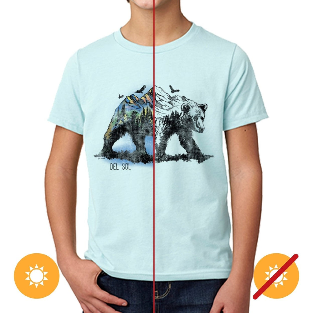 DelSol Kids Crew Tee - Bear Scene - Ice Blue by DelSol for Kids - 1 Pc T-Shirt (YL) Image 1